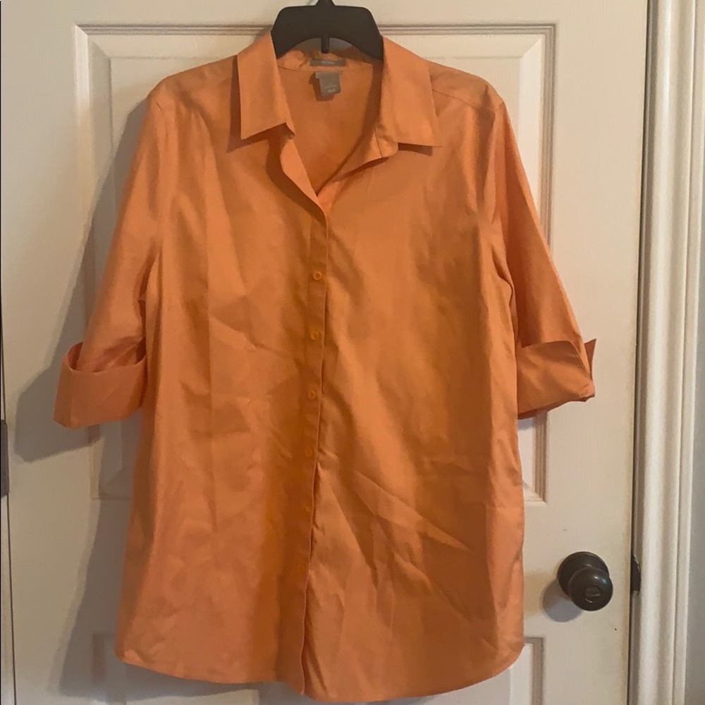 Chicos Size 2 Melon Color Top